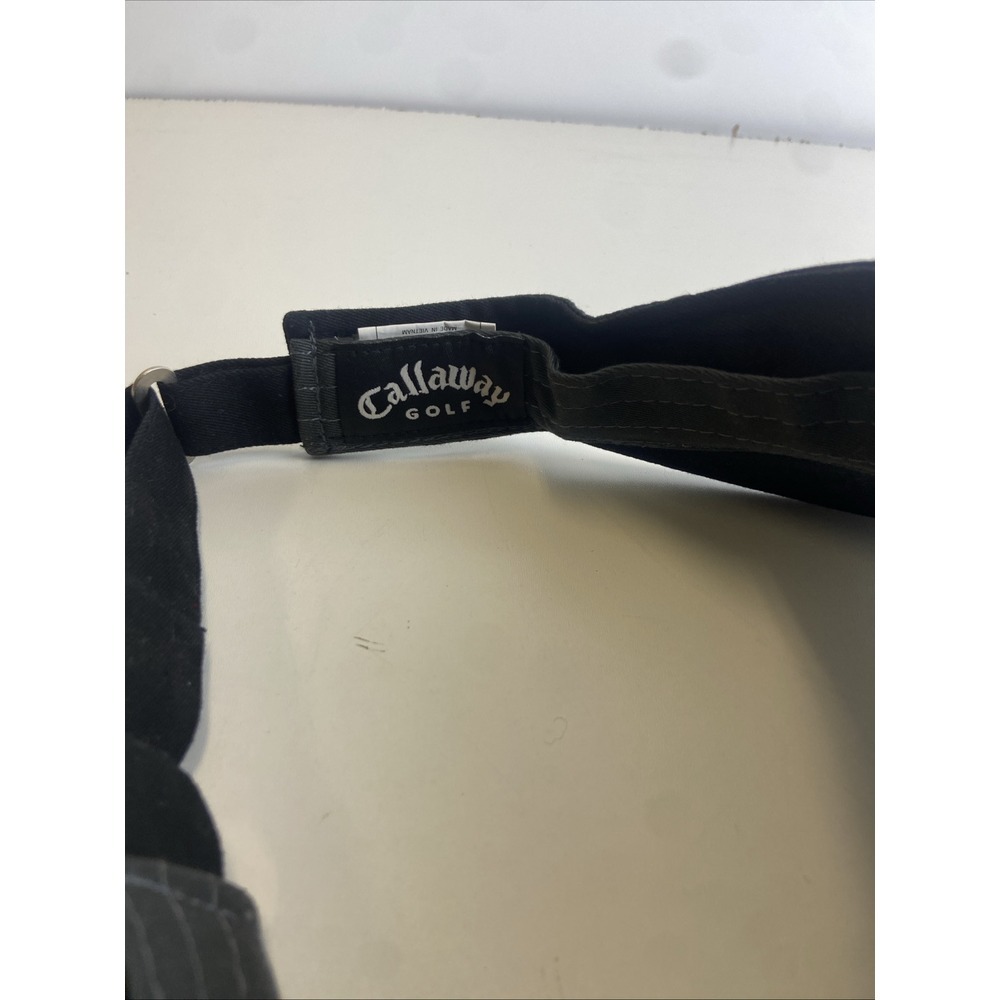 Vintage Callaway Golf Visor Dark adjustable La Mode Made In USA 2K - Picture 2 of 4